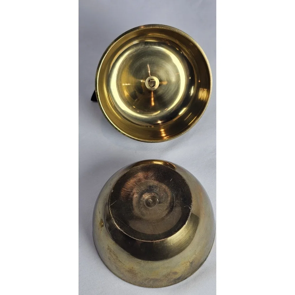 Vintage Mid Century MCM Brass Apple‎ Tricket Box/ Mini Apple Figure Knick Knack